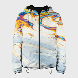 Куртка с капюшоном женская Магия масляного отражения, цвет: 3D-черный