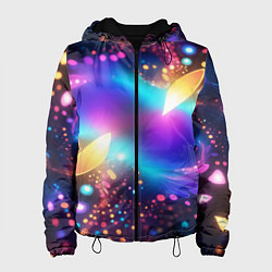 Женская куртка Абстрактный розово синий фрактал