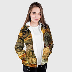 Куртка с капюшоном женская Золото цифровой эры, цвет: 3D-белый — фото 2