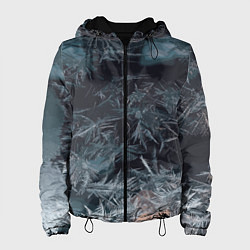 Куртка с капюшоном женская Зимний шарм снежинок, цвет: 3D-черный