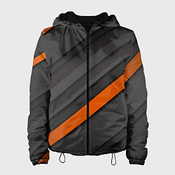Женская куртка Оранжевая полоса на сером фоне