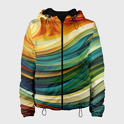 Женская куртка Абстракция с солнцем