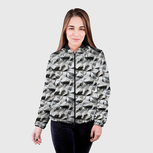 Женская куртка Камни / 3D-Черный – фото 4