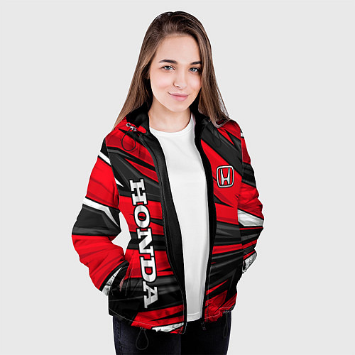 Женская куртка Red sport - honda / 3D-Черный – фото 3