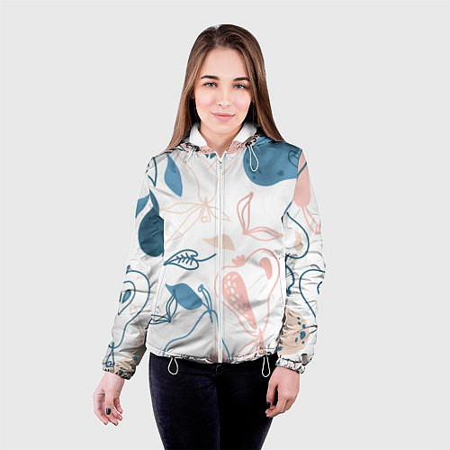 Женская куртка Силуэты груш / 3D-Белый – фото 4