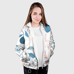 Куртка с капюшоном женская Силуэты груш, цвет: 3D-белый — фото 2