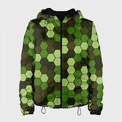 Женская куртка Камуфляж гексагон лесной