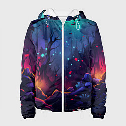 Женская куртка Абстрактный камуфляж в кислотных абстрактных пятна