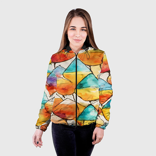 Женская куртка Фонарики / 3D-Черный – фото 4