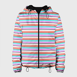 Женская куртка Полосатый оранжевый
