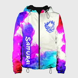 Куртка с капюшоном женская Samurai neon colors, цвет: 3D-черный