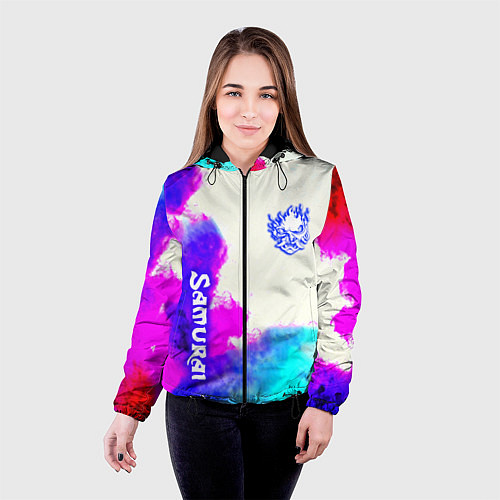 Женская куртка Samurai neon colors / 3D-Черный – фото 4