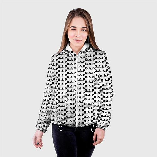 Женская куртка BAP kpop steel pattern / 3D-Белый – фото 4