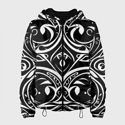 Женская куртка Белое на чёрном