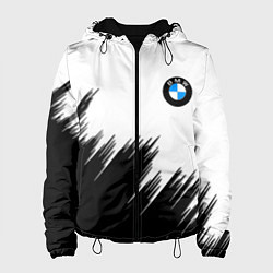 Женская куртка BMW чёрные штрихи текстура