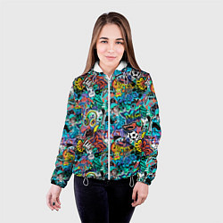 Куртка с капюшоном женская Music life, цвет: 3D-белый — фото 2