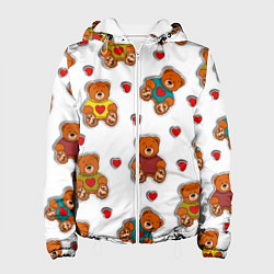Женская куртка Наклейки мишки игрушечные и сердца