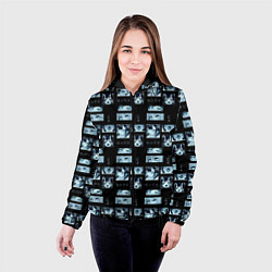 Куртка с капюшоном женская Ahegao cartoon, цвет: 3D-черный — фото 2