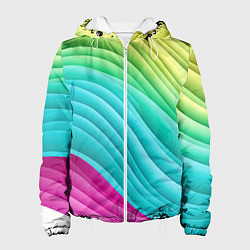 Женская куртка Волнистая абстракция градиент