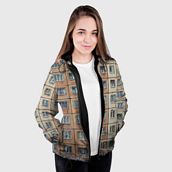 Куртка с капюшоном женская Хрущевка, цвет: 3D-черный — фото 2