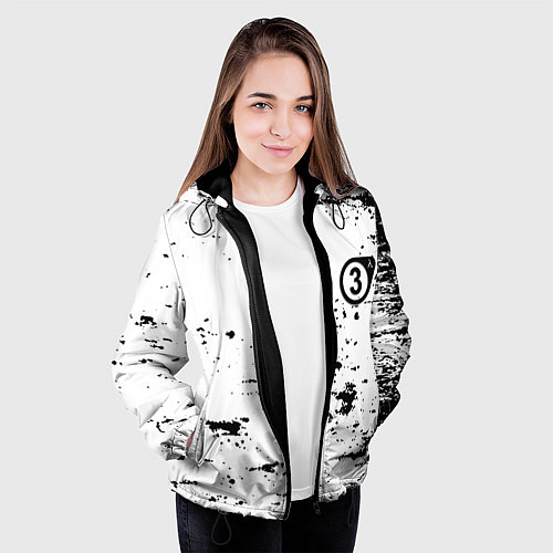 Женская куртка Half life краски текстура / 3D-Черный – фото 3