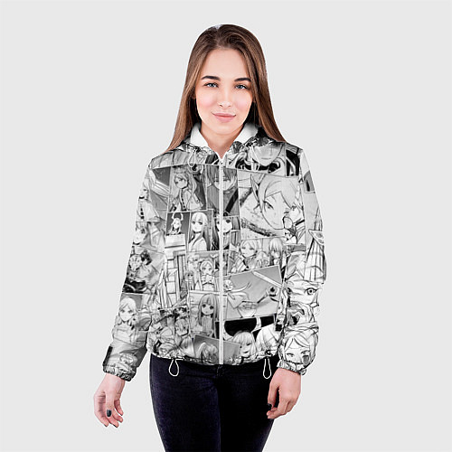 Женская куртка Провожающая в последний путь Фрирен узор / 3D-Белый – фото 4