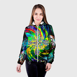 Куртка с капюшоном женская Став обнуление негатива, цвет: 3D-белый — фото 2