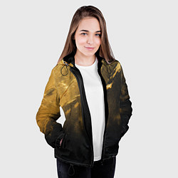 Куртка с капюшоном женская Золотое напыление на черном, цвет: 3D-черный — фото 2