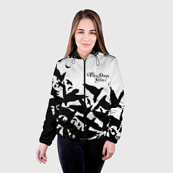 Куртка с капюшоном женская Three Days Grace вороны бенд, цвет: 3D-черный — фото 2