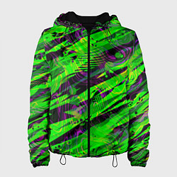 Женская куртка Зеленые узоры паттерны