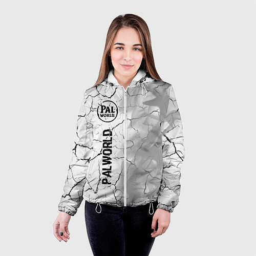 Женская куртка Palworld glitch на светлом фоне по-вертикали / 3D-Белый – фото 4