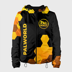 Куртка с капюшоном женская Palworld - gold gradient вертикально, цвет: 3D-черный