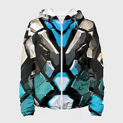 Женская куртка Синяя броня киберпанк