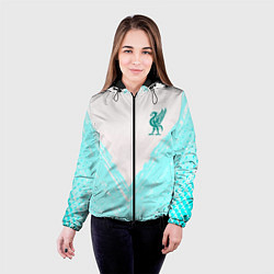 Куртка с капюшоном женская Liverpool logo texture fc, цвет: 3D-черный — фото 2