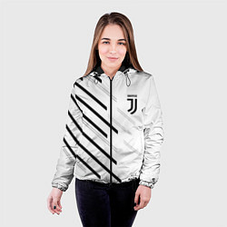 Куртка с капюшоном женская Juventus sport geometry, цвет: 3D-черный — фото 2