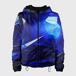 Женская куртка Black and blue abstract background sport style
