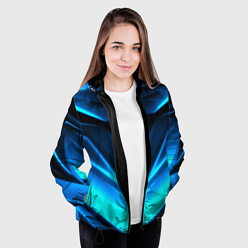 Женская куртка Geometry stripes неон / 3D-Черный – фото 3