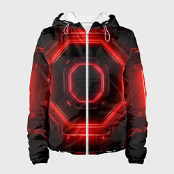 Женская куртка Nvidia style black and red neon
