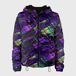Женская куртка Бабочки в фиолетовом креативном узоре