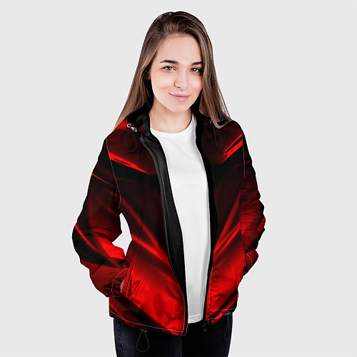 Женская куртка Geometry stripes line / 3D-Черный – фото 3
