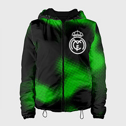 Куртка с капюшоном женская Real Madrid sport halftone, цвет: 3D-черный
