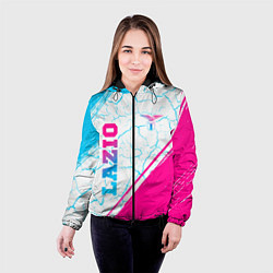 Куртка с капюшоном женская Lazio neon gradient style вертикально, цвет: 3D-черный — фото 2
