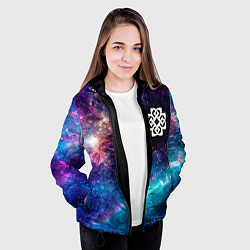 Куртка с капюшоном женская Breaking Benjamin space rock, цвет: 3D-черный — фото 2