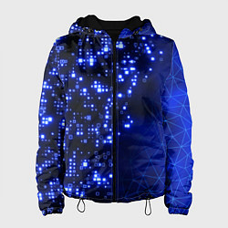 Куртка с капюшоном женская Растворяющийся цифровой скин, цвет: 3D-черный