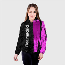 Куртка с капюшоном женская Real Madrid pro football по-вертикали, цвет: 3D-черный — фото 2