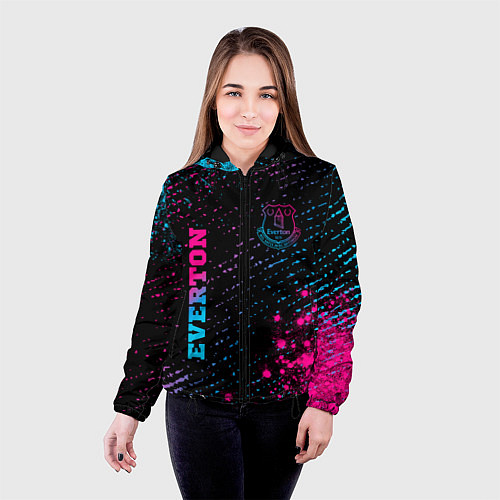Женская куртка Everton - neon gradient вертикально / 3D-Черный – фото 4