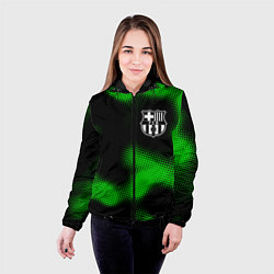 Куртка с капюшоном женская Barcelona sport halftone, цвет: 3D-черный — фото 2