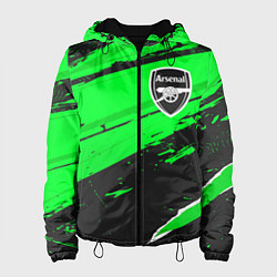 Куртка с капюшоном женская Arsenal sport green, цвет: 3D-черный