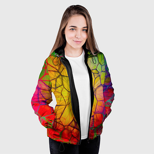 Женская куртка Bright abstraction / 3D-Черный – фото 3