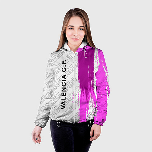Женская куртка Valencia pro football по-вертикали / 3D-Белый – фото 4